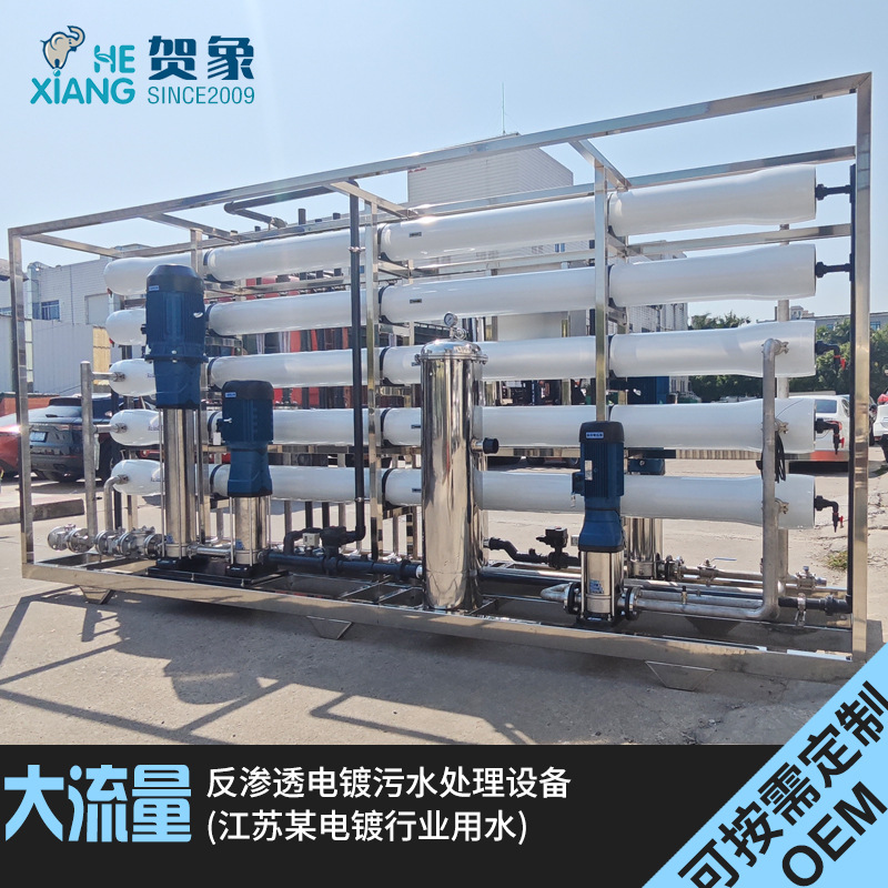 10吨/时大型反渗透水处理设备T电子新能源二级RO高纯水机厂家直供