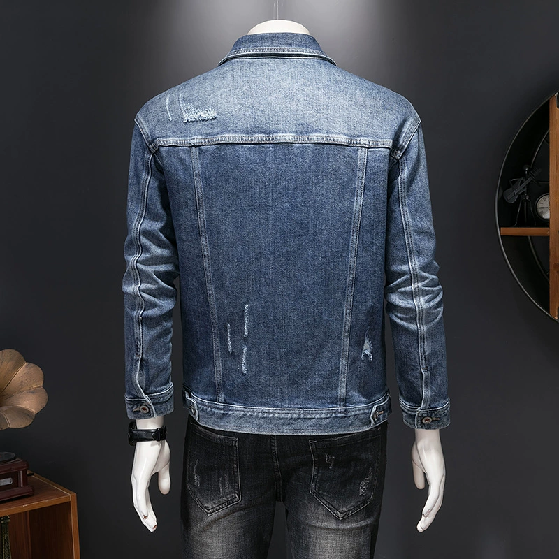 Мужской джинсовый жакет, худи, Slim Fit, 2023