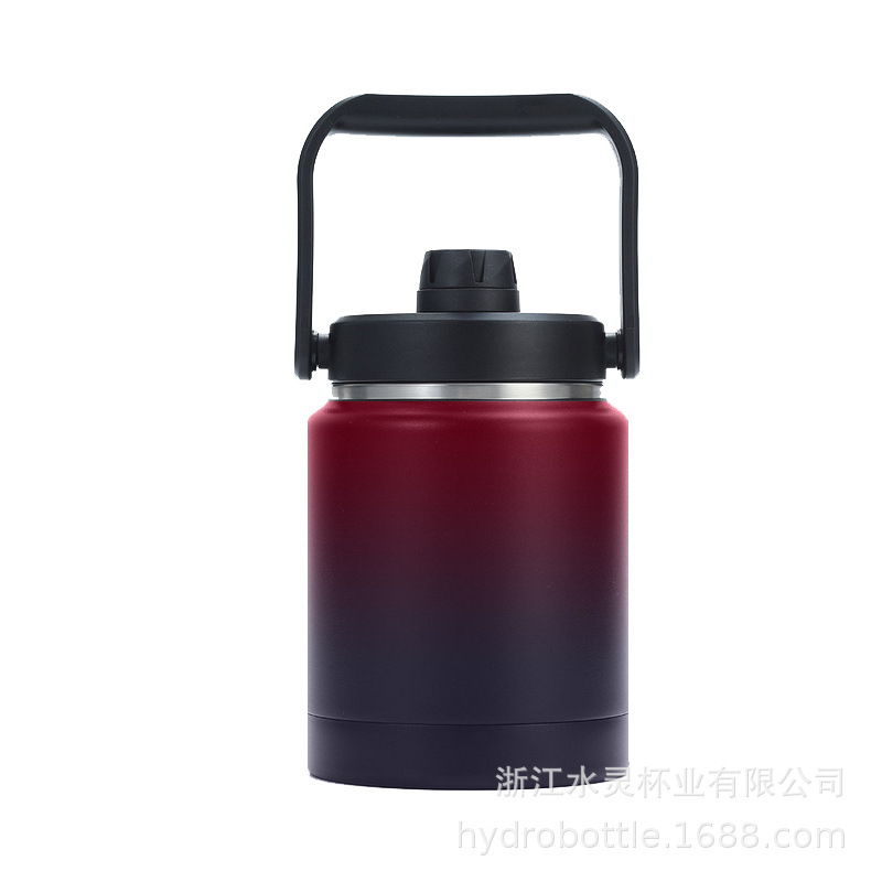 1ガロン国境を越えた屋外大容量ステンレス保温カップ二重運動64oz128オズ192oz氷桶|undefined