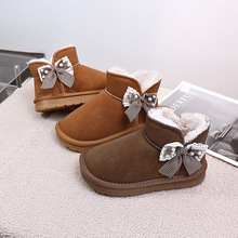 2025冬季新款保暖童棉靴保暖女童短筒儿童雪地靴中大童棉鞋5206