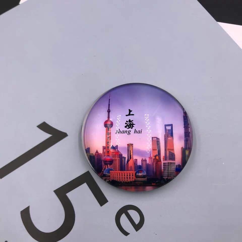 Shanghai cristal refrigerador pegatinas 3D oriental perla magnética Bund viaje artesanía conmemorativa río Qingming mapa