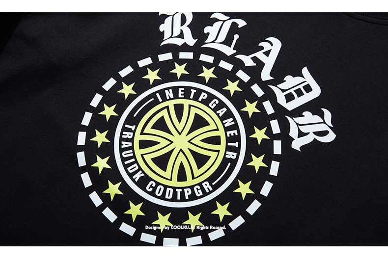 Men's Clothing Fashion brand plus size men's clothing autumn letter personalized printing bottom men's plus size loose sweatshirt_voghion.com