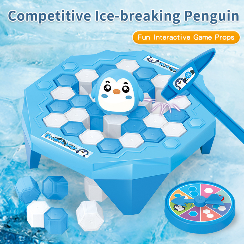 Rompiendo el hielo transfronterizo Pingüino rescate pequeño pingüino juego de peste hielo niños inteligencia de escritorio para niños juguetes entre padres e hijos al por mayor