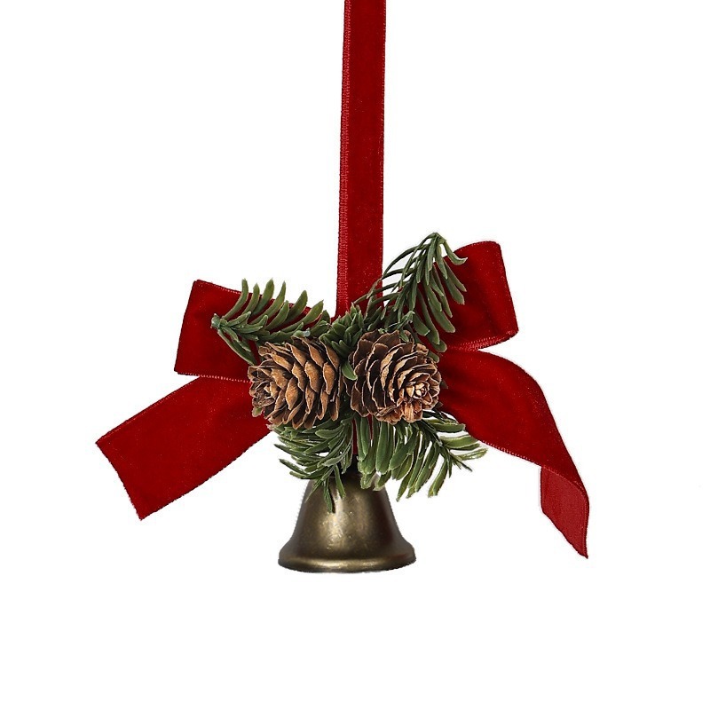 クリスマス装飾鈴クリスマスツリーストラップ車掛け手作りdiy材料松果蝶ネクタイ祭りアクセサリー|undefined