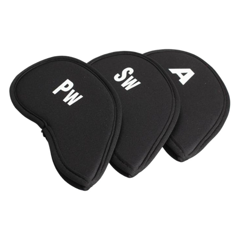 10 piezas/juego de juego de palos de golf, cubierta protectora de palos, cubierta de hierro simple digital, cubierta de gorra de bola de tela