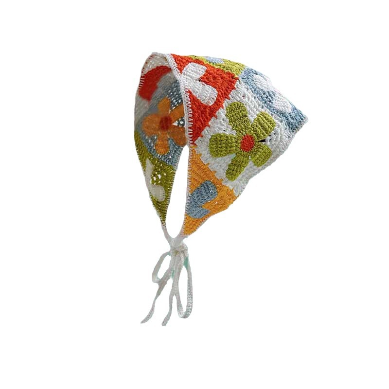 Toalla triangular hueca de punto transfronterizo Estilo pastoral retro francés Turbante fotográfico Turbante personalizado Tendencia