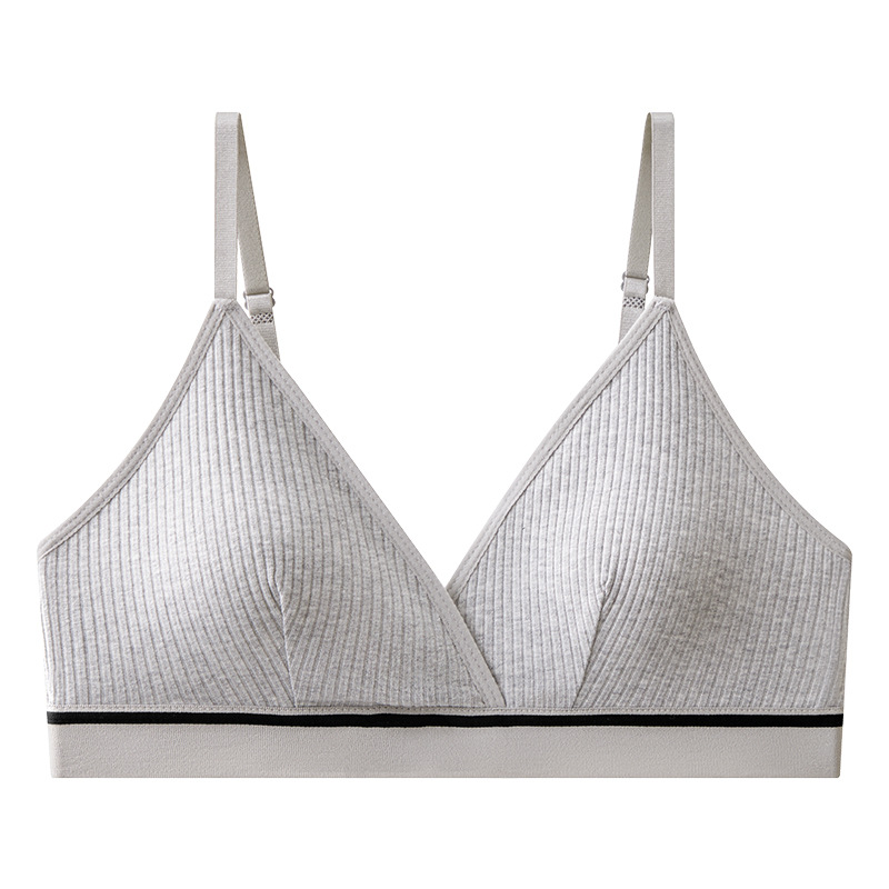 Transfronterizos de viento hilo algodón ropa interior deportiva suave piel de mujer bra interior de verano delgado bra de mujer