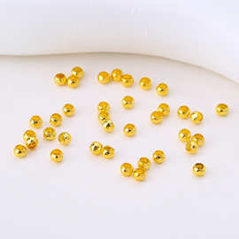 14K金镀金保色定位珠 可夹扁固定收尾扣 diy手工串珠饰品配件材料