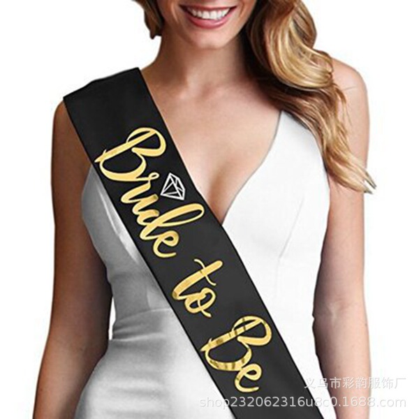 Supply single party BRIDE to be bride's shoulder strap black hot hot…