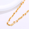 Jewelry, bamboo round beads, fashionable chain for key bag , necklace, European style, simple and elegant design