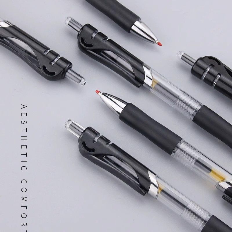 k35按动中性笔速干0.5mm黑色学生学习圆珠笔会议签字笔办公用品25|undefined