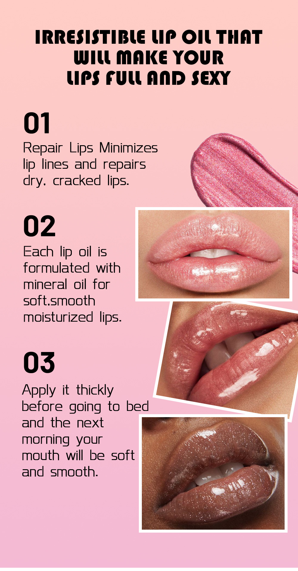 Julystar Moisturizing and Hydrating Pearlescent Lip Gloss Long-lasting Water Repellent Lip Oil Easy to Color Lip Makeup wholesale Item Picture