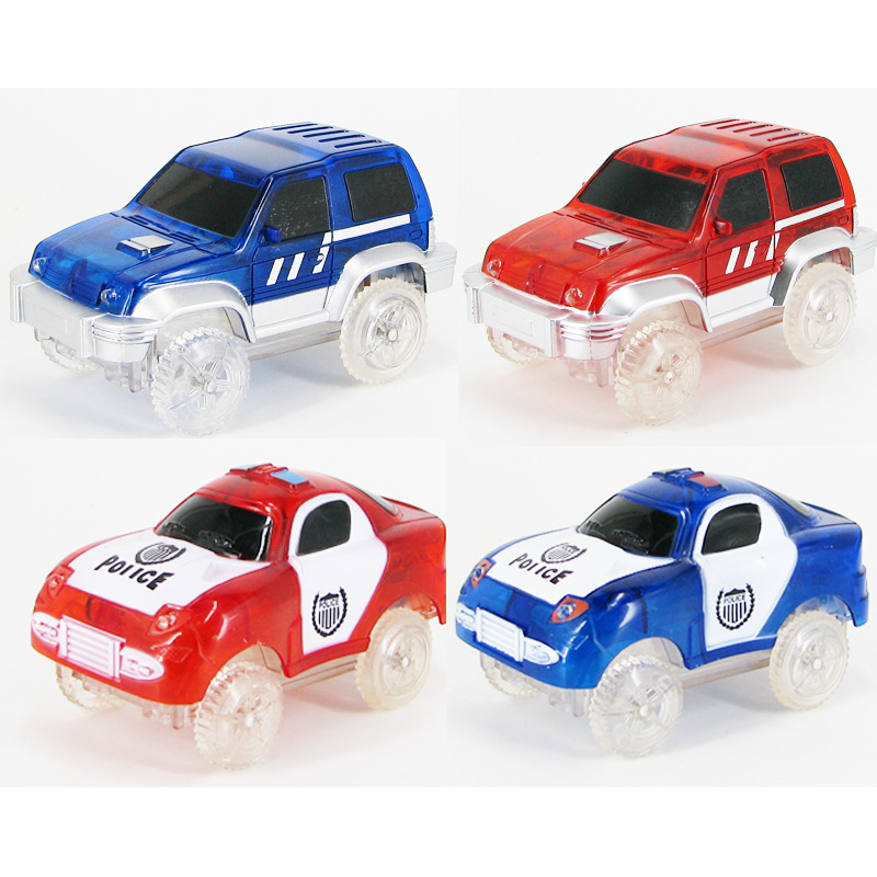 电动轨道小车轨道车彩窗磁力片轨道专用车小汽车电动轨道车小汽车