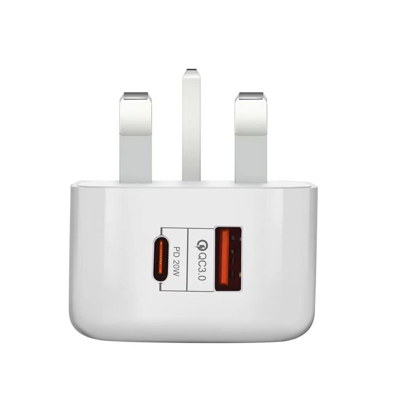 英规折叠脚PD快充充电器英规A+C双口充电头UKCA英规PD+QC3.0适配|undefined