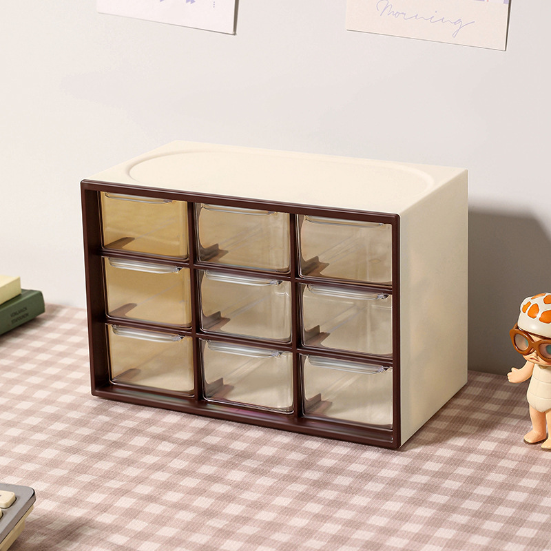 El escritorio de nueve Palacios tipo cajón contiene la caja, la Caja de pegatinas de guka, el Gabinete de joyas femeninas del escritorio se divide en pequeñas casillas para ordenar el contenido.