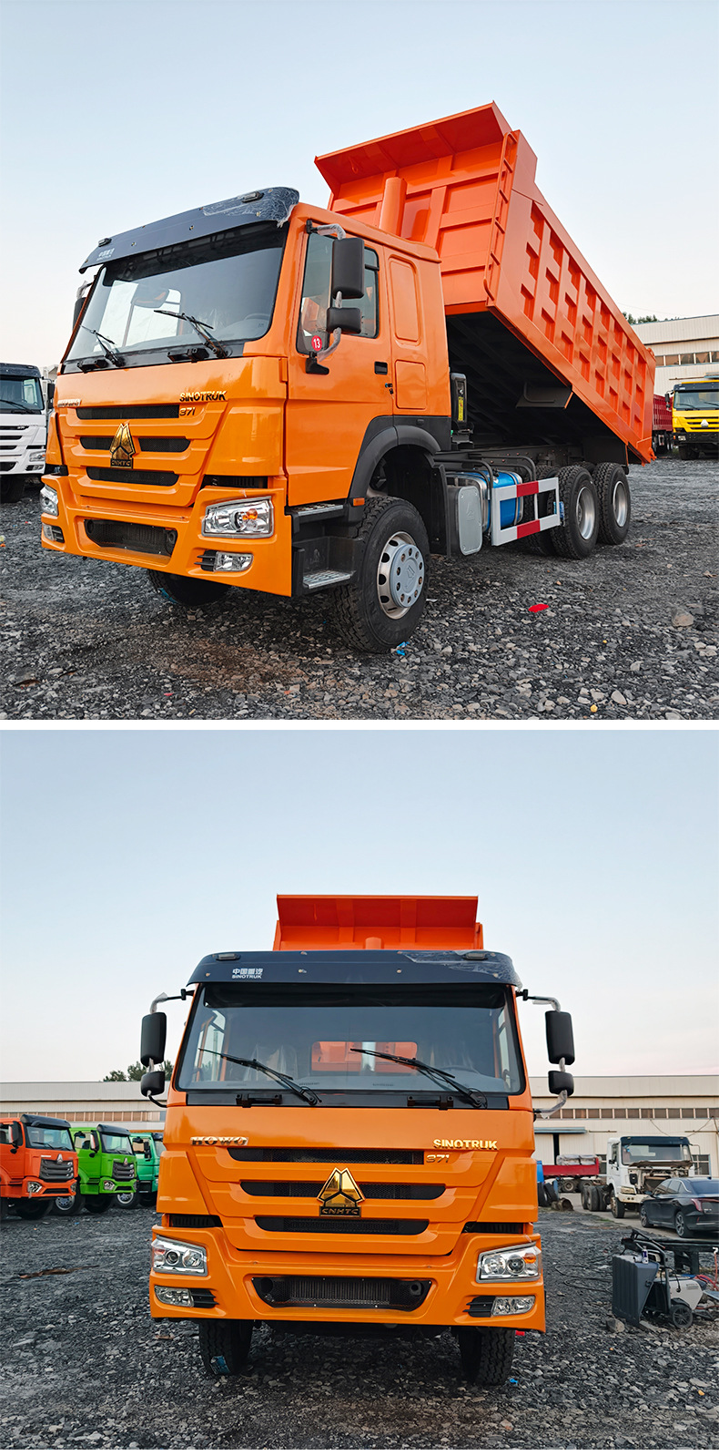 Export Howo Dump Truck, Eight-Wheel Tipper Truck, Engineering Transport Truck, Earthmoving Dump Truck, Box-Type Truck, Ore Climbing Truck