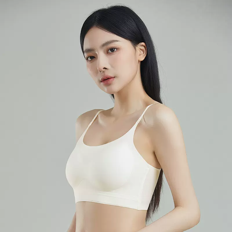 美背小吊带背心女内搭夏季薄款带胸垫文胸一体式纯色外穿抹胸女批