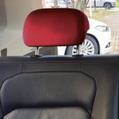 Car seat cover headrest Sürətlər qutusu və əl tormozu başlıqları - one-in-the-back-row-of-wine-red