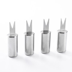 Stainless steel barbecue corn fork, convenient roasting needle BBQ tool accessories set matches skewers, kebab skewers