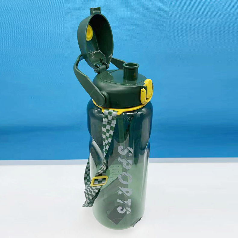 Youyun adultos deportes hervidor de agua taza de agua de plástico mujeres de gran capacidad 2L hombres botella de agua portátil espacio taza al aire libre taza