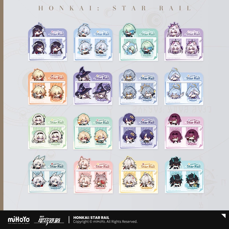 Набор мягких магнитных закладок (miHoYo) серия Honkai: Star Rail, на заказ, 4 шт.
