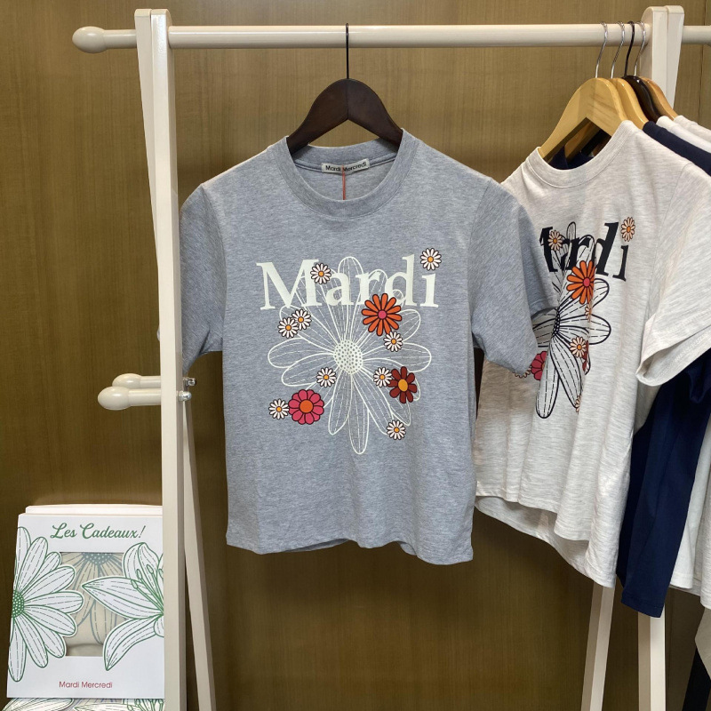 【カウンター品質】韓国マルディトレンドブランド半袖Tシャツリトルデイジードーマンプリントラウンドネックピュアコットンクロスボーダー|undefined