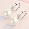 Earrings from pearl, 925 sample silver, silver 925 sample