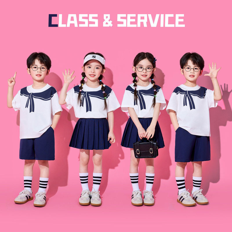Children's Cheerleading Performance Costumes, College-Style Elementary School Sports Meeting Costumes, Kindergarten Group Dance Performance Costumes Children's Cheerleading Performance Costumes, College-Style Elementary School Sports Meeting Costumes, Kindergarten Group Dance Performance Costumes