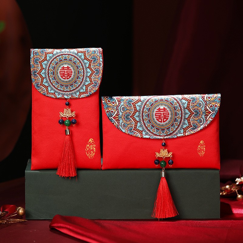 Hongxin Wedding Red Envelope, Trendy High-End, Large Chinese Style Fabric Red Envelope (worth tens of thousands of yuan), Engagement Red Envelope
