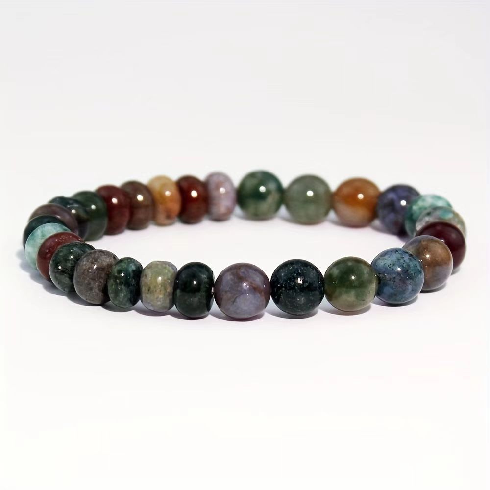 TEMU transfronterizo europeo y americano venta caliente pulseras de piedra de 8mm labslázuli blanco amatista pulsera con cuentas spot al por mayor