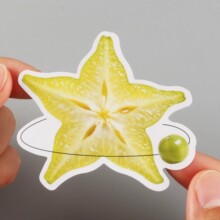 杨桃油柑汁贴纸~橄榄油甘汁茉莉油柑柠檬油柑不干胶标签杯贴瓶贴