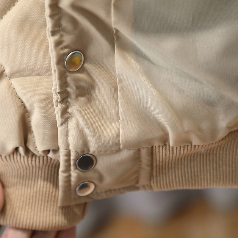 6344 chaqueta de béisbol para niños chaqueta acolchada de algodón 2025 nueva chaqueta de todo fósforo de otoño e invierno chaqueta de algodón de invierno para niños
