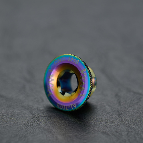 VXM Mountain Bike Colorful Aluminum Crank Arm Cover Screw BB Axle XT One-Piece Hollow Chainring Screw Cover