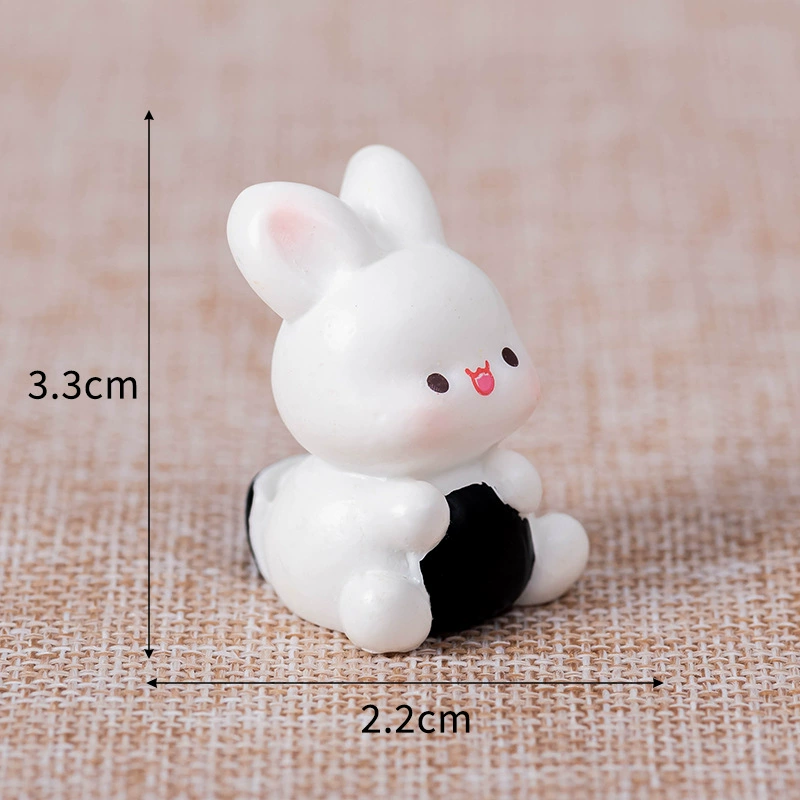 Микро-пейзаж, милый cartoon кролик, настольная Resin-декорация, ногтевая décoration, домашний декор