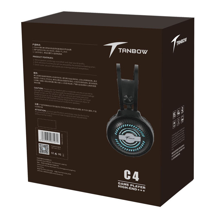 Sibirya C4USB Atemleuchte Kopfhörer mit Mikrofon Gaming-Headset für Computer LED-Kopfhörer