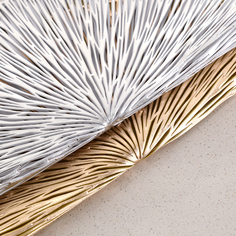 Estera de alta calidad hueca estera de mesa de estilo europeo bandera impermeable a prueba de agua estera de taza de PVC estera de mesa de lujo al por mayor