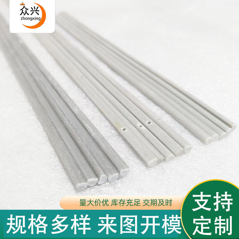 东莞厂家供应 3.85*2.85mm半圆玻纤棒窗帘转轴 Fiberglass rod