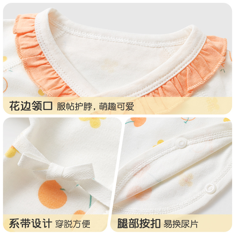 Ropa de bebé recién nacido para primavera y otoño, pelele fino de algodón, conjunto de mariposa de algodón puro para 0-3 meses, mono para bebé recién nacido.