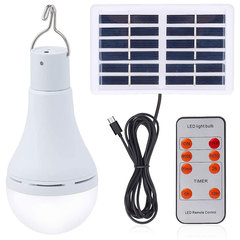 ソーラー充電式電球 3 段階調光リモコンタイミング超高輝度家庭用緊急照明屋外キャンプランプ