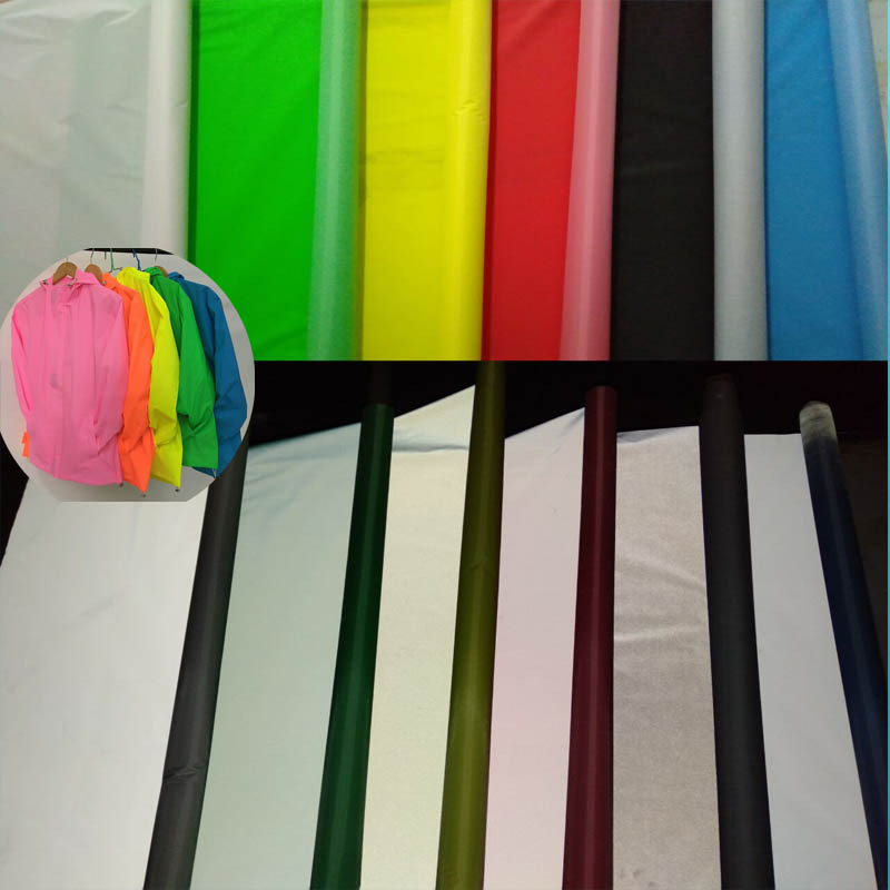 彩色反光化纤布防紫外线薄外套长袖防晒衫面料耐水洗紫色反光布料