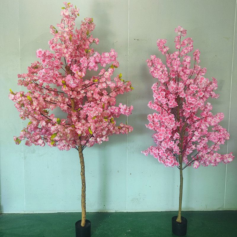 Festive Simulated Cherry Blossom Tree Display Landscape Decoration New Year's Day Artificial Red Envelope Tree Landscaping Window Fake Cherry Blossom