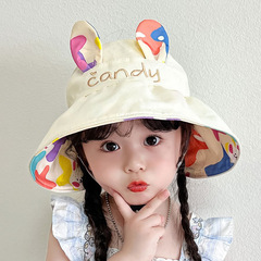 子供日焼け止め日よけ帽子夏女の子アウトドアビーチ帽子男の子赤ちゃん空トップ太阳帽子女の子大きいつば