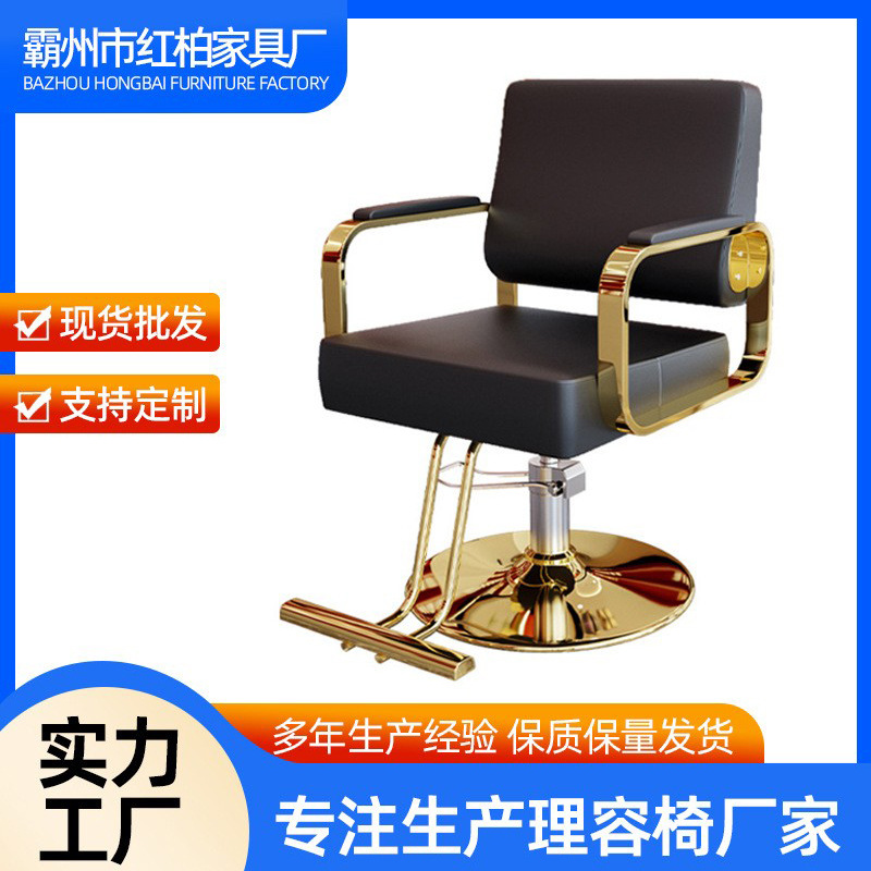 Silla de peluquería base de acero inoxidable elevable silla de corte de pelo red simple caída silla de corte de pelo silla de belleza