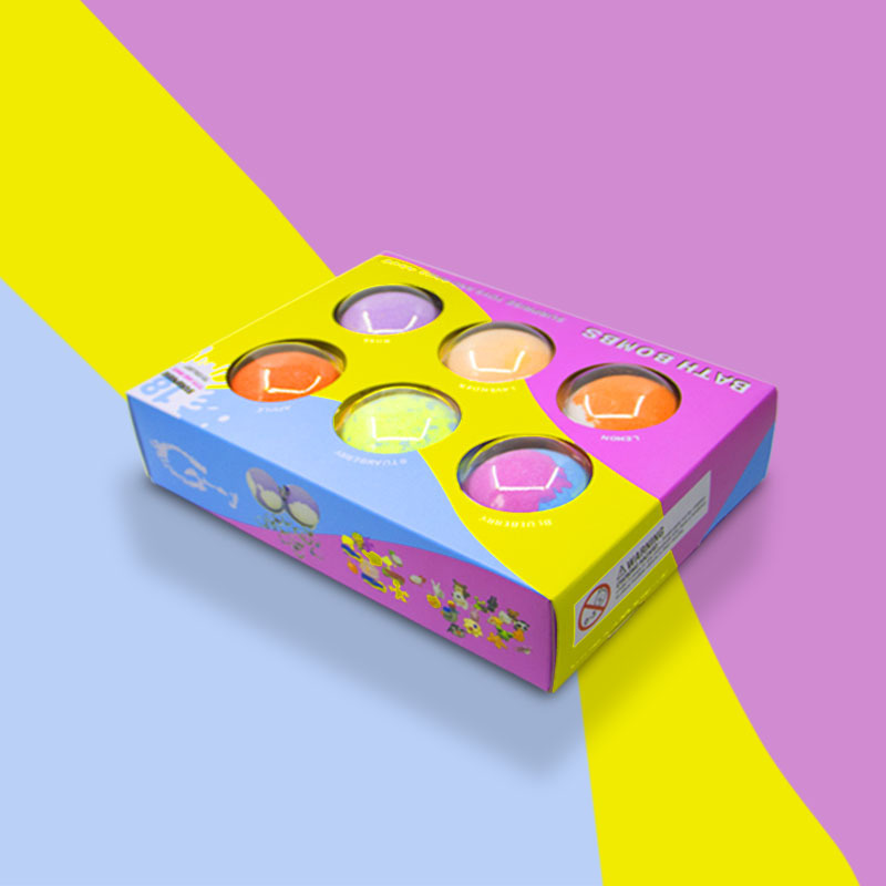 Factory Customized Explosive Salt Ball Set, Bath Salt Gift Box, Bath Ball, Essential Oil Bubble Bomb, Bubble Bath