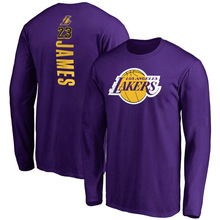詹姆斯欧文字母哥库里长袖T恤男士运动速干体恤NBA篮球服上衣