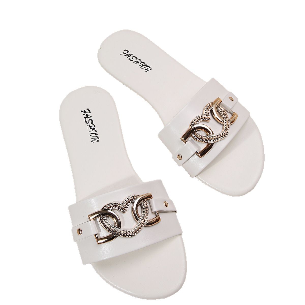 Sandalias Planas de Mujer de Microfibra y Caucho, Ligeras y Resistentes al Desgaste, para Uso Casual image 6