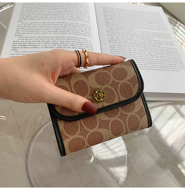 Card bag small wallet female 2021 new mini simple large capacity short card bag wholesalepicture50