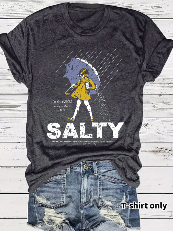 ヨーロッパとアメリカのTシャツ半袖塩味表現パック女の子傘クロスボーダー夏ラウンドネック既製トップス女性対外貿易注文|undefined