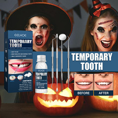 EELHOE Halloween Vampire Costume Decorative Denture Kit, Fake Teeth Decor, Halloween Vampire Makeup and Costume Prop
