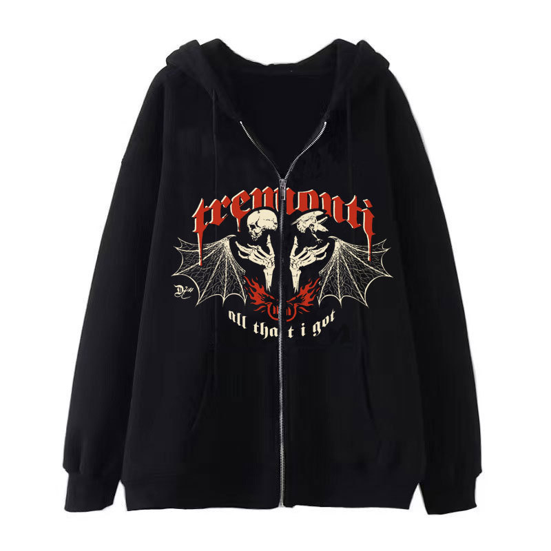 Hoody hip-hop style with zipper